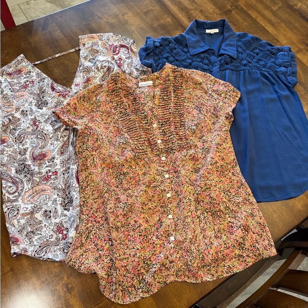Multicolor Blouse Trio